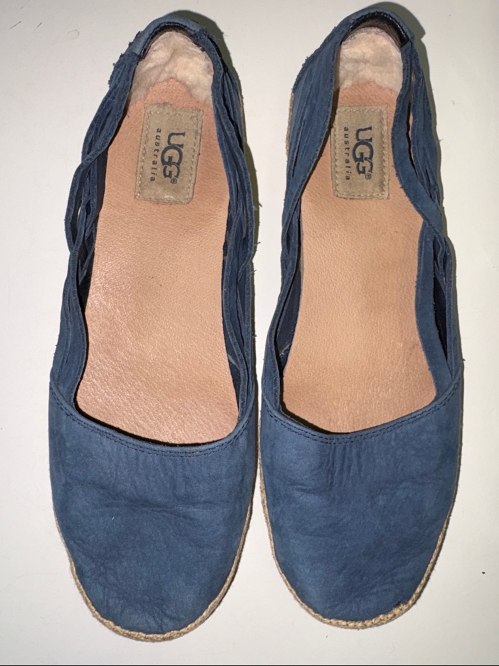 UGG Navy Suede Espadrille Slip-Ons